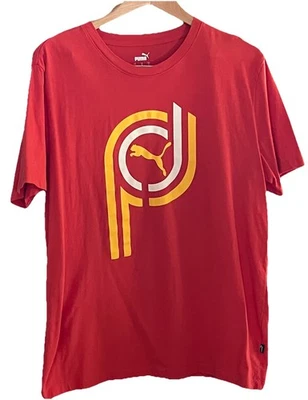 PUMA ворота логотип оранжевый короткий рукав футболка оранжевый повседневный топы большой - Изображение 1 из 4