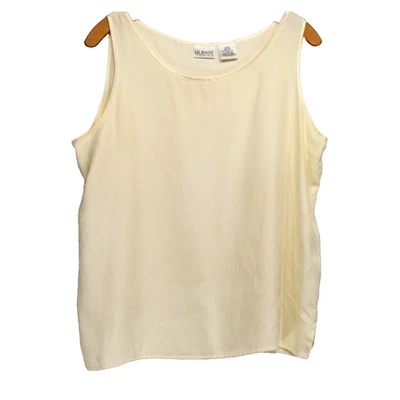 Camiseta sin mangas grande para mujer LIZ BAKER ESSENTIALS marfil 100 % poliéster Foto 1 de 4