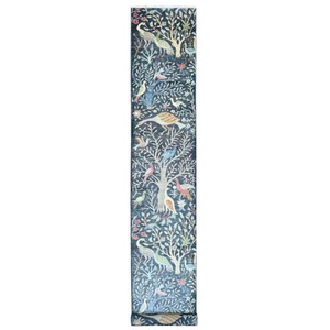 2'6"x19'3" Blue Peshawar Birds Design Hand Knotted Soft Wool Runner Rug G20109 - Picture 1 of 6
