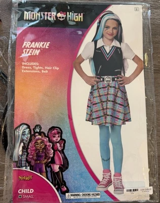 SPIRIT Halloween Monster High Frankie Stein Costume Child Small W/ Wig - Image 1 of 4