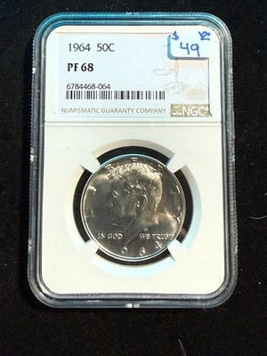 1964 KENNEDY HALF DOLLAR NGC PF 68 064 - Image 1 of 4