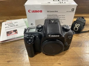 appareil photo vintage Canon EOS 30 Eye Control type ELAN7e en boite bon état - Imagen 1 de 14