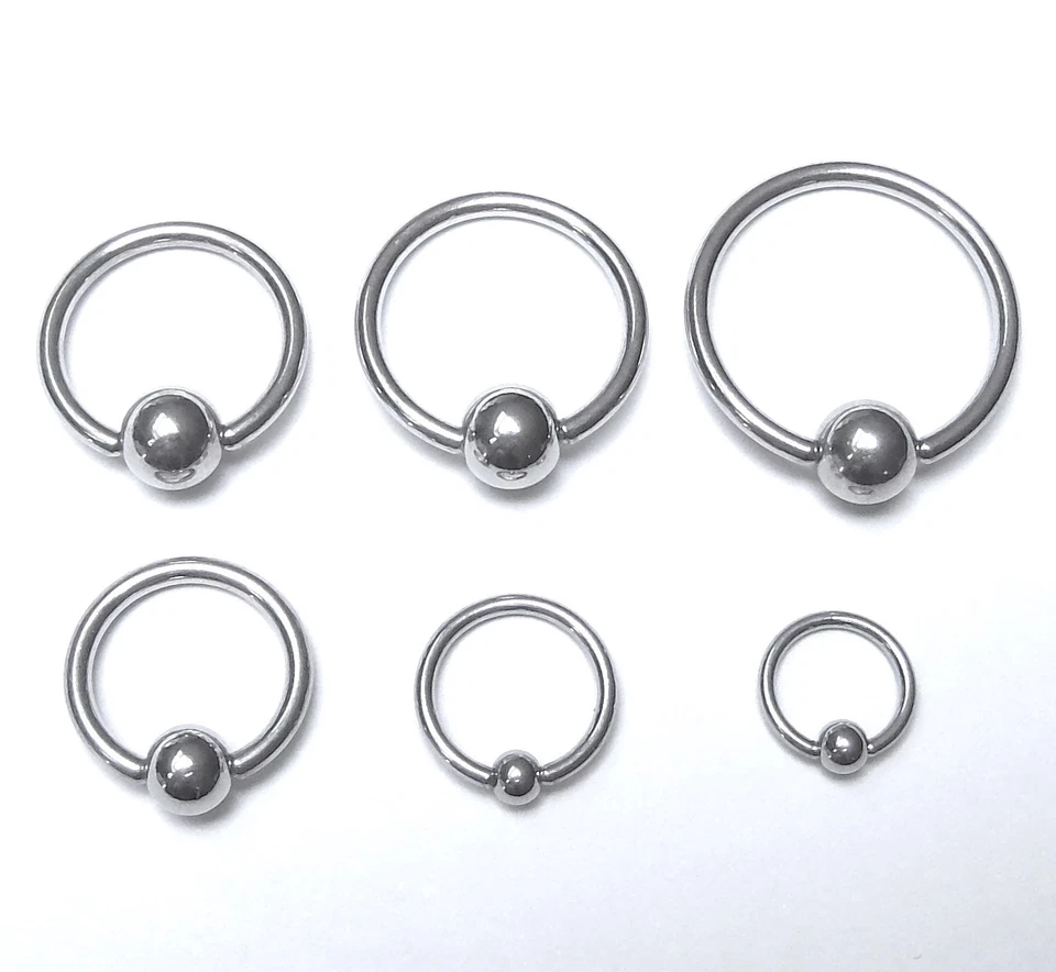 BCR Klemmkugelring Piercing Ring Lippe Septum Intim Nase Klemmring Studio Ware - Bild 1 von 1