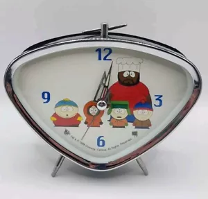 South Park Clock 1998 Silver-Tone Metal Small Collectable Alarm BNIB Working - Picture 1 of 15