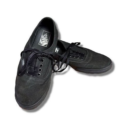 Sneakers da skate Vans autentiche unisex in tela nera taglia 5 5 7