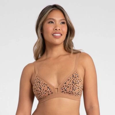 All.You. LIVELY Women's Leopard Print Mesh Trim Bralette Size Small - Image 1 of 4