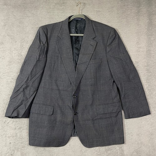 Cappotto sportivo Burberry uomo taglia 46R grigio plaid tacca bavero blazer giacca classica
