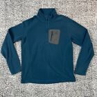 Eddie Bauer First Ascent Jacket Mens Extra Large Blue 1/4 Zip Fleece Pullover XL