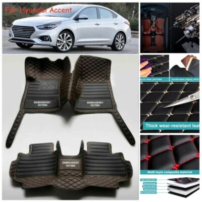 Alfombrillas para auto Hyundai Accent 1999-2022 alfombrillas para auto de lujo para todo tipo de clima Foto 1 de 4