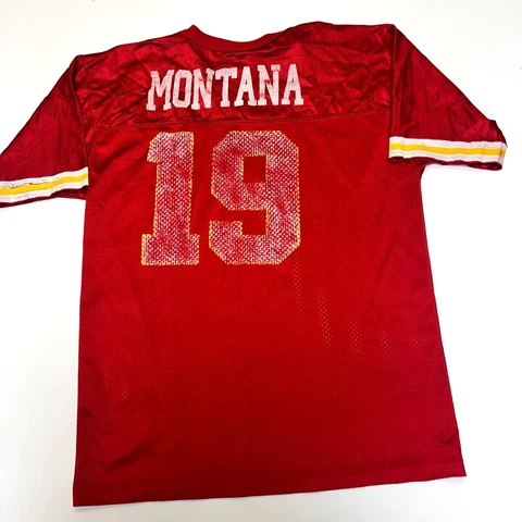 Vintage Logo Athletic Kansas City Chiefs #19 Joe Montana Jersey Red Men's XL USA Cover