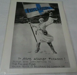 MANIFESTI DI PROPAGANDA TO ARMS TYRANNY INCITAVA INGLESI A SOSTENERE FINLANDIA - Picture 1 of 2