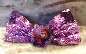 Disney Frozen Anna Glitzer Sparkle 4 Zoll Haarschleife Clips G11 - Bild 1 von 5