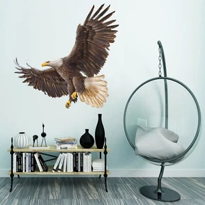 3D Flying Eagle G094 Animal Wallpaper Mural Poster Wall Stickers Decal Wendy - Picture 1 of 5