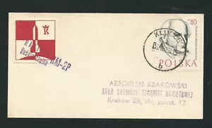 1960 POLEN Raketenpostkarte KRAKAU AEROCLUB - EZ 1C1a - Bild 1 von 2