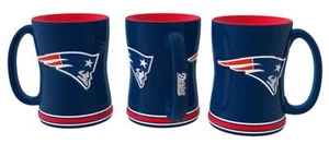 New England Patriots 14oz Sculpted Relief Coffee Mug NFL - Picture 1 of 3