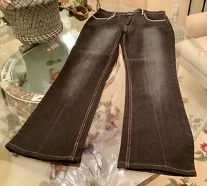 NYL - New York Laundry Stretch Boot Cut Jeans Belt Loop Bling Size 12 NWOT! - Picture 1 of 6