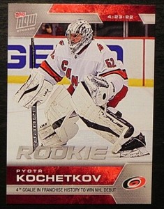 2021-22 21/22 TOPPS NOW NHL Stickers ROOKIE #424 Pyotr Kochetkov Hurricanes