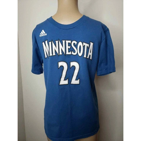 Adidas Youth T Shirt Size Large Minnesota 22 Blue Wiggins NBA Basketball Cover