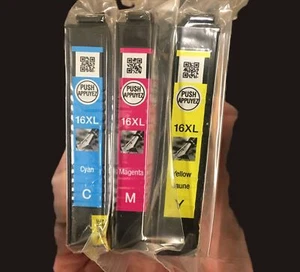3 original Epson Tintenpatronen 16XL Cyan Yellow Magenta 6,5ml mit Rechnung - Bild 1 von 1