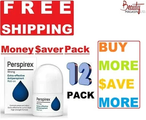 12 PACK Perspirex Strong Antiperspirant RollOn 20ml Body Fresh-FREE SHIP TO USA - Picture 1 of 4