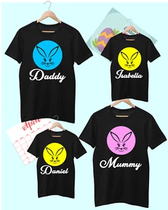 Personalised Themed Easter Bunny T shirt funny Kids Adult Upto 5XL. FREE P&P - Picture 1 of 1