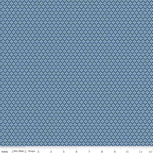 Home Town cotton fabric Lori Holt 1 yd 13595 denim - Picture 1 of 1