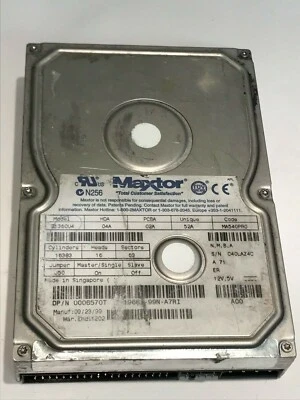 MAXTOR 91360U4 04A 02A 52A MA540PR0 13GB IDE HARD DRIVE              aa5ge3 - Image 1 of 2