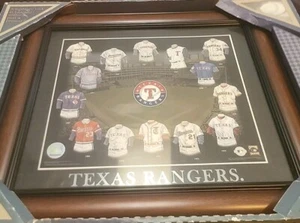 VTG Texas Rangers Nostalgic Look At Baseball Uniforms Past & Present Accurate... - Picture 1 of 4