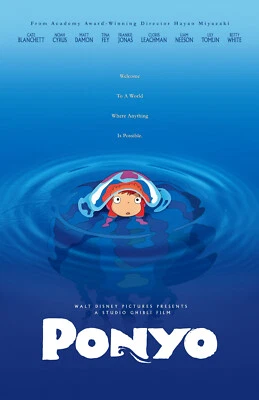 RICH HILL PRODUCTIONS AA3396 Ponyo Film By Hayao Miyazaki 2008 Ocean Movie Poster 11x17
