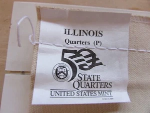 $25 Unopened Mint Bag, 2003-P Illinois State Quarters - Picture 1 of 3