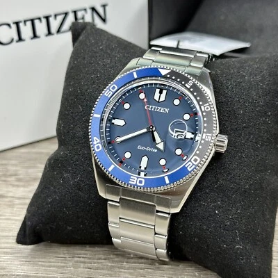 NEW✅ Citizen Eco-Drive Sports Blue Magnifier Date Dial Men's Watch AW1761-89L - Image 1 of 4