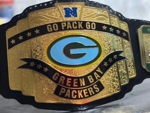 Cinturón de campeonato Green Bay Packers Go 2 mm latón adulto nuevo - Imagen 1 de 13