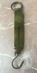 Vintage brass German hanging scales to 50lb - Picture 1 of 2