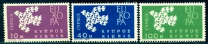 1962 Europa CEPT, stilisierte Taube aus 19 einzelnen Tauben, Zypern, Mi.197, postfrisch - Bild 1 von 1