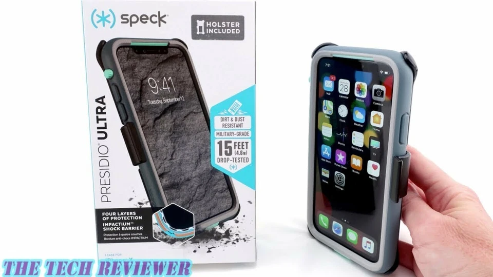 Speck Presidio ULTRA iPhone X iPhone Xs Case - Sand Grey/Surf Teal/Mountainside