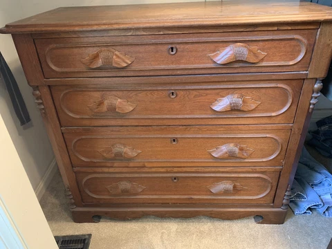 1870 antique walnut Dresser (no shipping) Cover