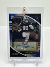 2020 Panini Absolute Football CeeDee Lamb Blue Rookie Auto Prizm /30