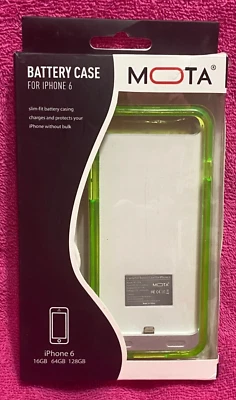 NEW Genuine MOTA Battery Case for Apple iPhone 6 6S Slim-fit 2400 mAh Green - Image 1 of 4