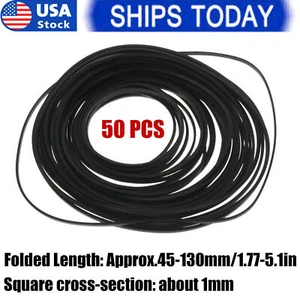 50PCS For Cassette Player Recorder Repair Replacement Square Rubber Drive Belt - Picture 1 of 8