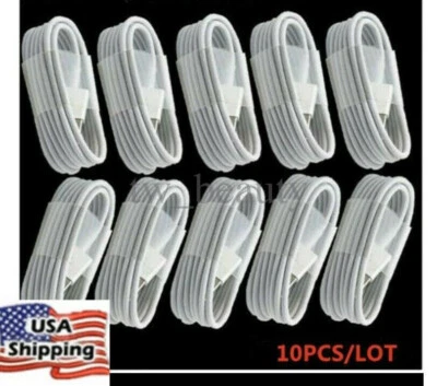 10 Pack OEM Original Fast Charger Cable Cord For iPhone X 11 12 13 14 Pro Max - Image 1 of 4