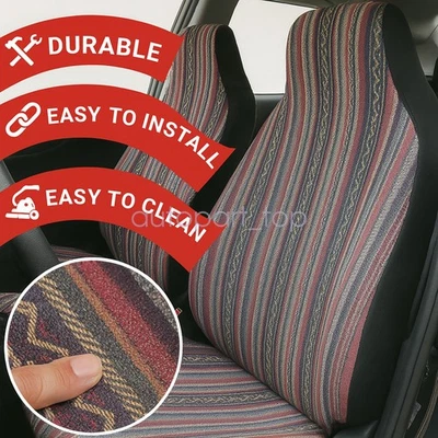 2x Fundas de asiento delanteras completas de tela almohadilla conductor y pasajero para Mini Cooper 2002-2023 Foto 1 de 4