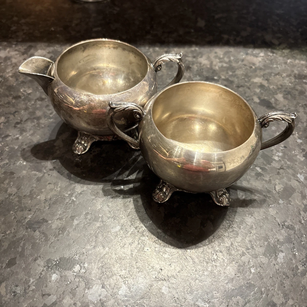 F B Rogers Silver Co In Antique Us Silver-Plated Creamers & Sugar