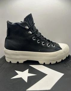 Converse da donna Chuck Taylor Hi-Tops suola platform pelle nera Goretex UK 5 - Foto 1 di 15