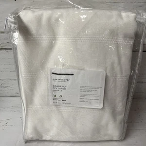 Pottery Barn (2) Gramercy strukturierte Vorhänge Paneele 50 x 84 ELFENBEIN 2-in-1 Stange Top - Bild 1 von 9