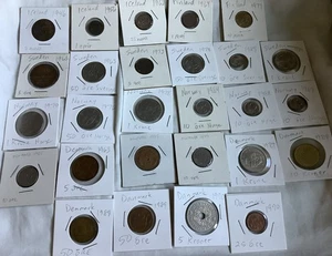 Lot of 27 Scandinavian coins - Denmark, Sweden, Norway, Finland, Iceland - Picture 1 of 17