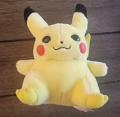 Vintage 1998 Pokemon Pikachu 8” 8in Chunkachu Hasbro Plush Stuffed Animal VTG - Image 1 of 4