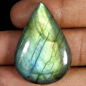 39.40Cts100%Natural Blue Power Labradorite Pear Cabochon Loose Gemstone - Picture 1 of 3