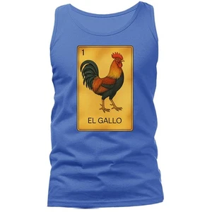 TARJETA DE LOTERÍA MEXICANA EL GALLO CAMISETA SIN MANGAS - Imagen 1 de 11