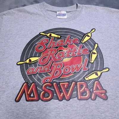 Vtg Womans Bowling Shirt Medium MSWBA USA Shake Rattle And Bowl - Изображение 1 из 4
