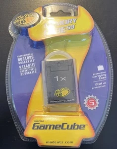 Gamecube Memory Card MadCatz Nintendo With Case Gamesaves Gameshark NIB - Picture 1 of 2